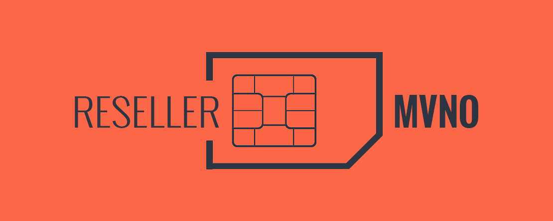 An orange and dark gray graphic with the text "Reseller MVNO" on top of a SIM card