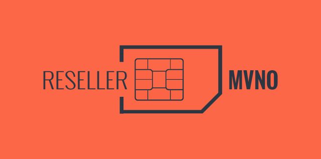 An orange and dark gray graphic with the text "Reseller MVNO" on top of a SIM card