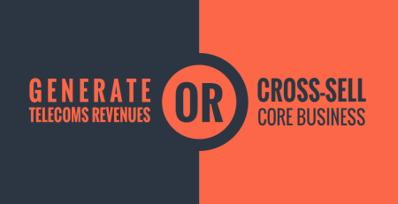 An orange and dark gray graphic with the text "Generate Telecoms Revenue or Cross-sell Core Business" as MVNO objectives