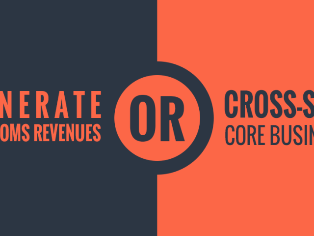 An orange and dark gray graphic with the text "Generate Telecoms Revenue or Cross-sell Core Business" as MVNO objectives
