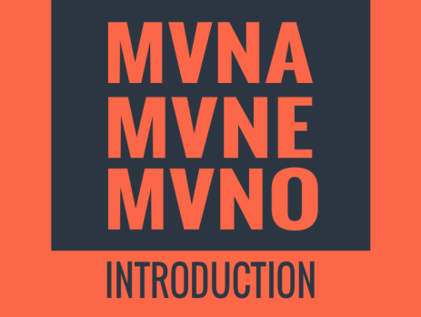An orange and dark gray graphic with the text "MVNA MVNE MVNO Introduction"