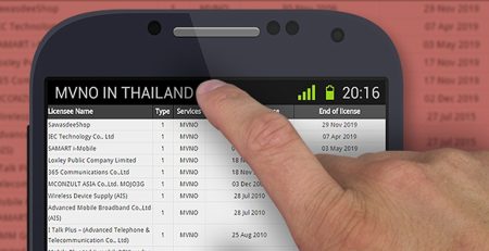 MVNO licenses in Thailand as of 2016