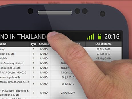 MVNO licenses in Thailand as of 2016