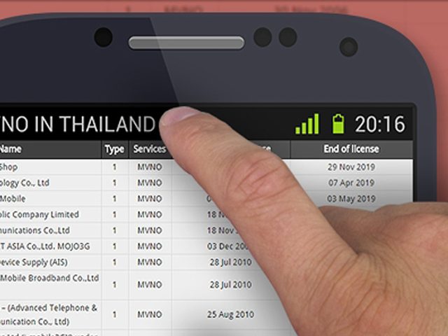 MVNO licenses in Thailand as of 2016