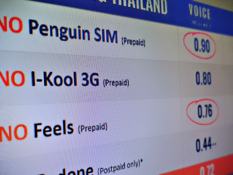MVNOs average mobile service pricing in Thailand 2022